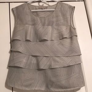 Navy & white shell top